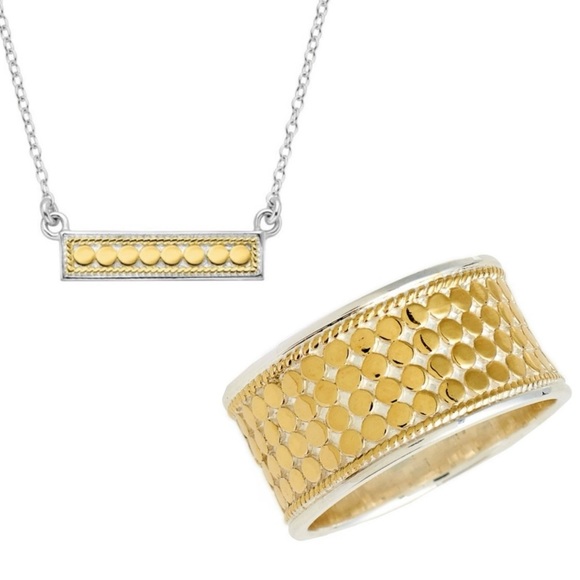 Anna Beck Jewelry - Anna Beck Band Ring and Bar Necklace